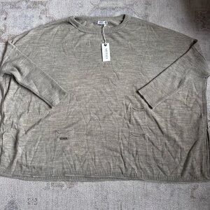 Stylish Crewneck Sweater in Taupe by MerSea